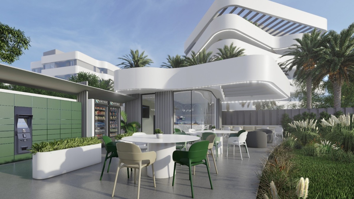 Fitnessstudio, Kiosk, Cafe