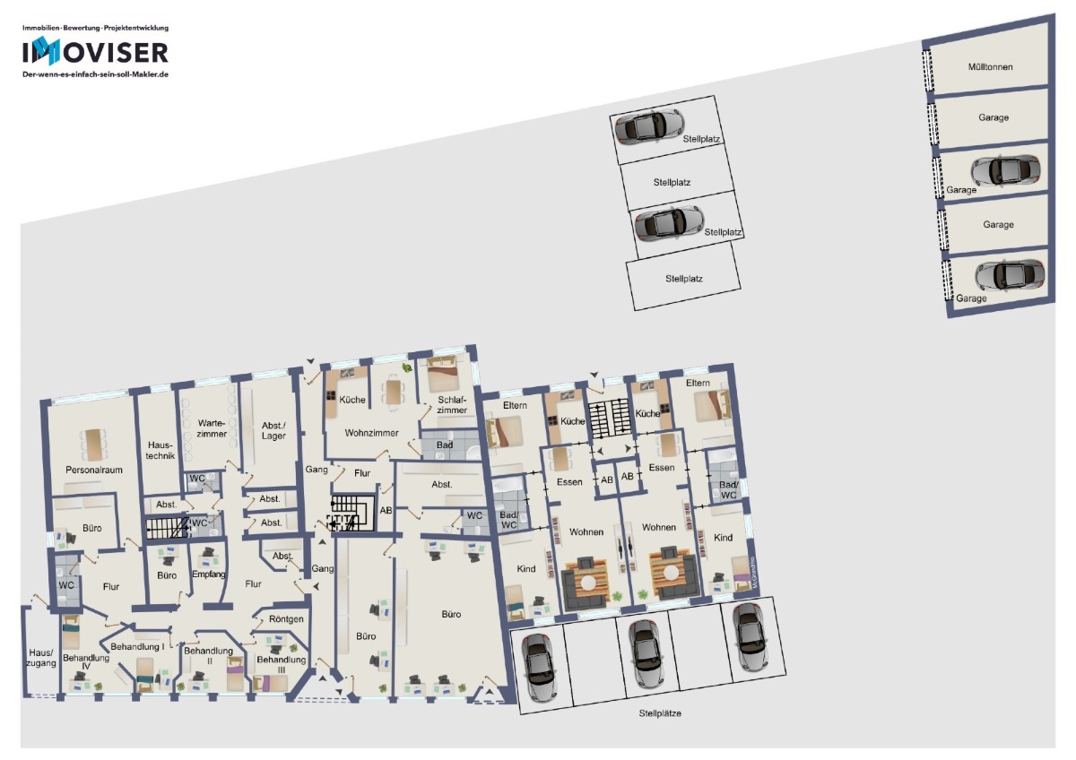 Erdgeschoss Wohn- und Geschäftshaus und Wohnhaus