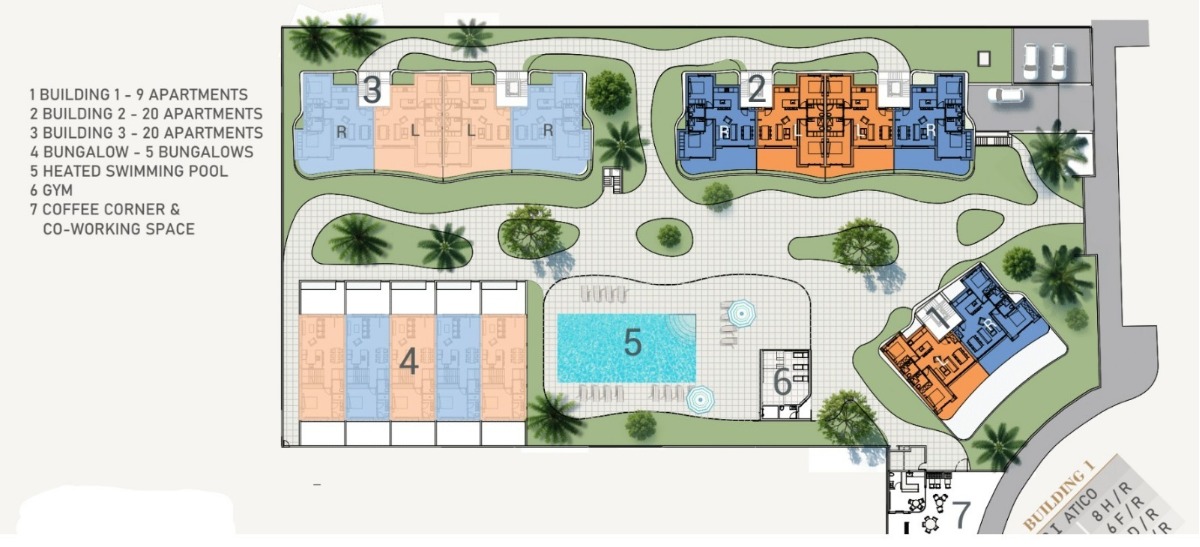 Überblick Bebauung Grundstück