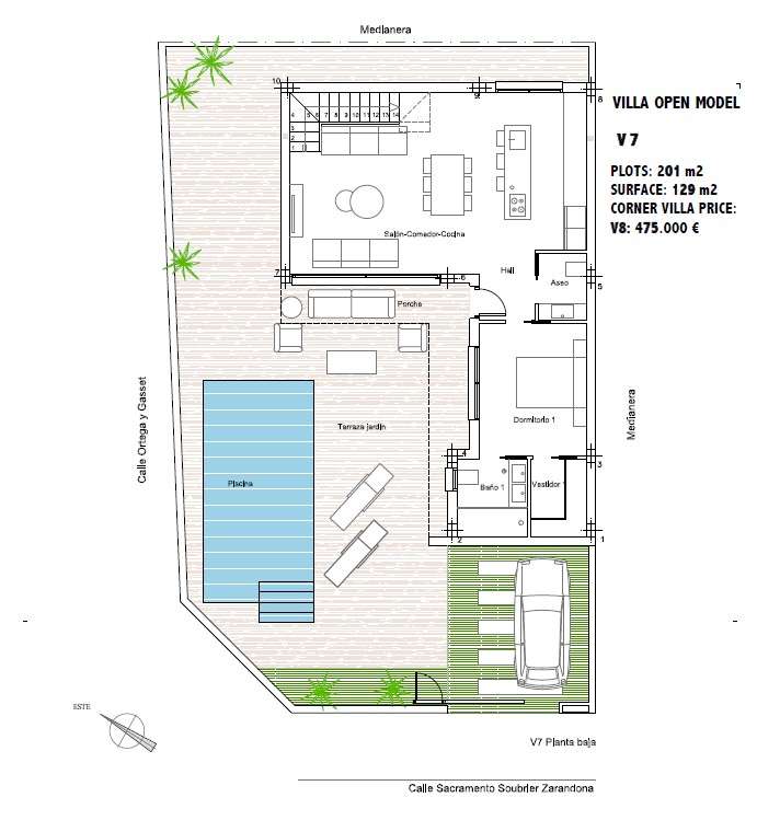 Grundriss Villa 1