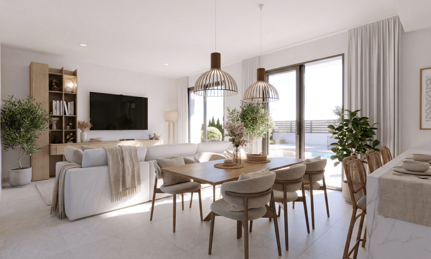 Salon con cocina