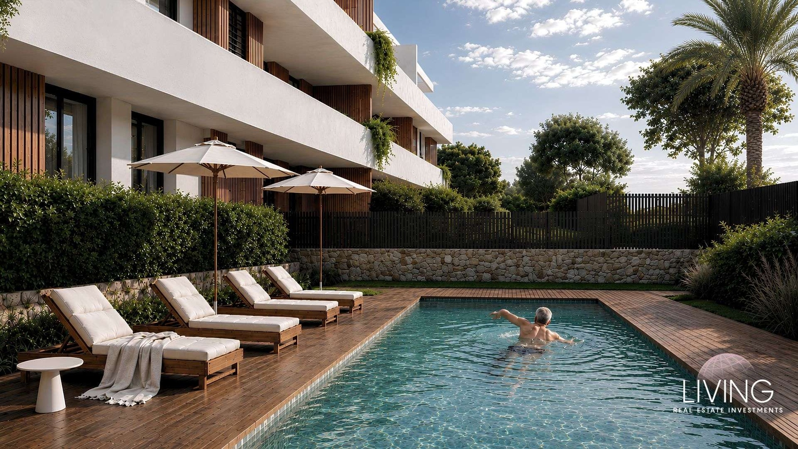 Exterior zona de piscina