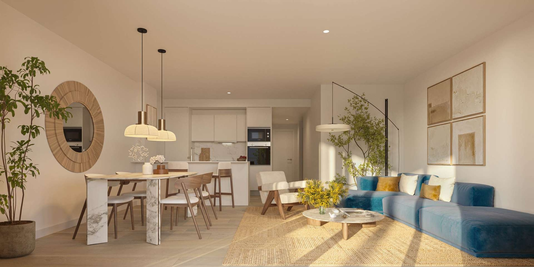 Talasa Caelus_Integración_Salón-Cocina